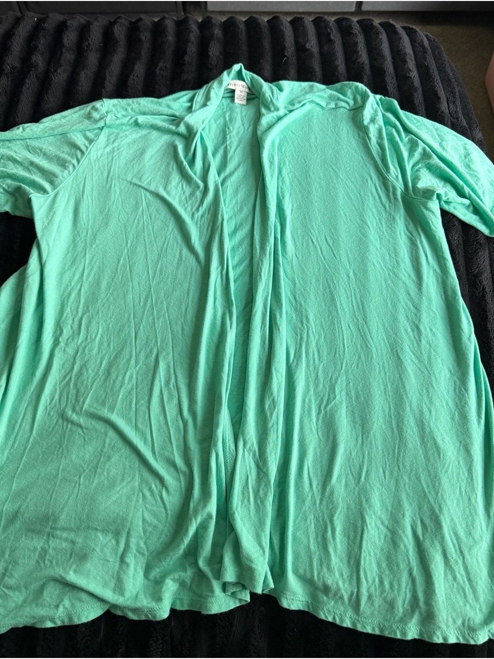 Studio Works Mint Green Open-Front Women’s Cardigan